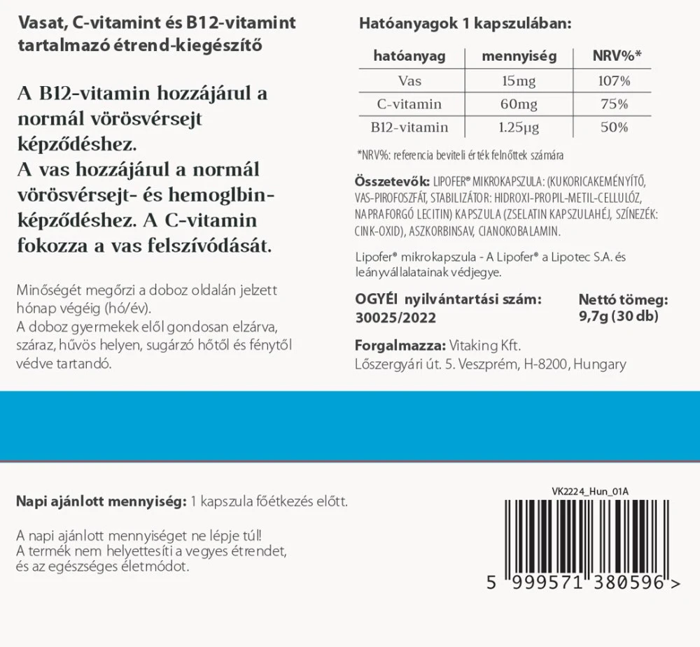 Vitaking - Vitafer (30 kapselia) - Image 2