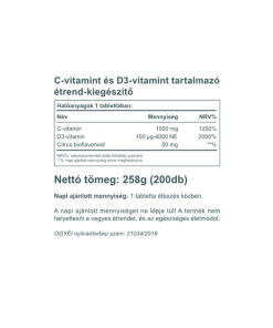 Vitaking - Vitamiini C-1000 + D-4000 (200 tablettia) - Image 2