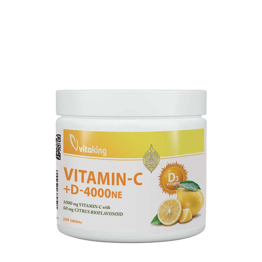 Vitaking Vitamin C-1000 + D-4000 (200 Tablets)