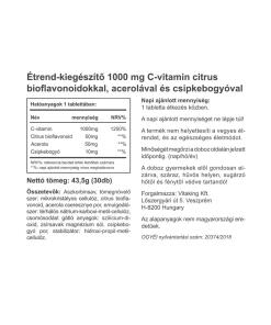 Vitaking - Vitaking C-vitamiini 1000 mg, sisältää 50 mg sitrusbioflavonoideja ja acerolaa (30 tablettia) - Image 2