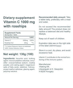 Vitaking - Vitaking C-vitamiini 1000 mg ruusunmarjalla (100 tablettia) - Image 3