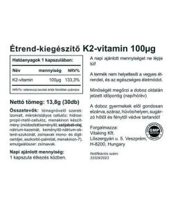 Vitaking - Vitamiini K2 90 µg (30 kapselia) - Image 2