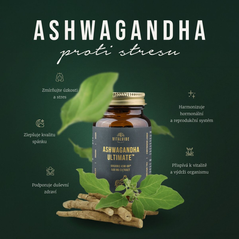 Vitalvibe - Ashwagandha Ultimate Organic KSM-66® 500 mg uute, kapselit - Image 3