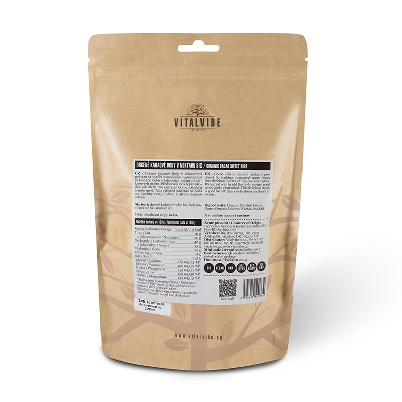 Vitalvibe - Criollo-kaakaonibsit kookosnektarissa, luomu - Image 2