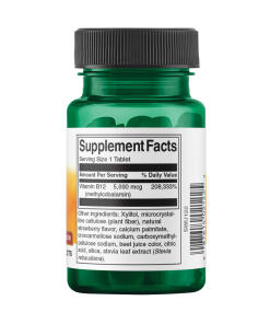 Vitamiini B12 metyylikobalamiini, 5000 mcg korkea imeytyvyys - 60 tablettia - Image 3