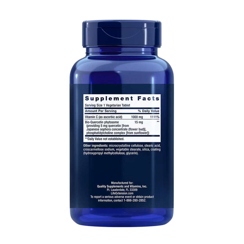 C-vitamiini ja Bio-Quercetin Phytosome - 250 kasvissyöjätablettia - Image 2