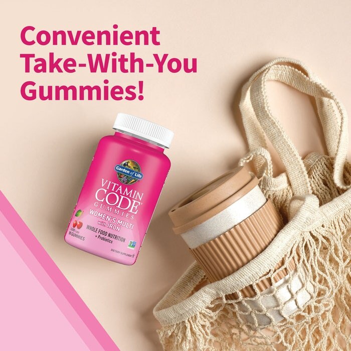 Vitamin Code Naisten Monivitamiini rauta + probiootit Gummies, Kirsebääri - 90 gummies - Image 6