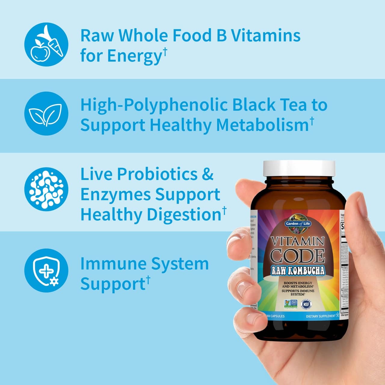 Vitaminikoodi Raaka Kombutša - 60 kasviskapselia - Image 5