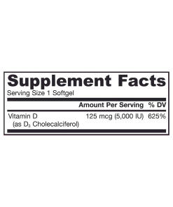 5000 IU - 100 softgels