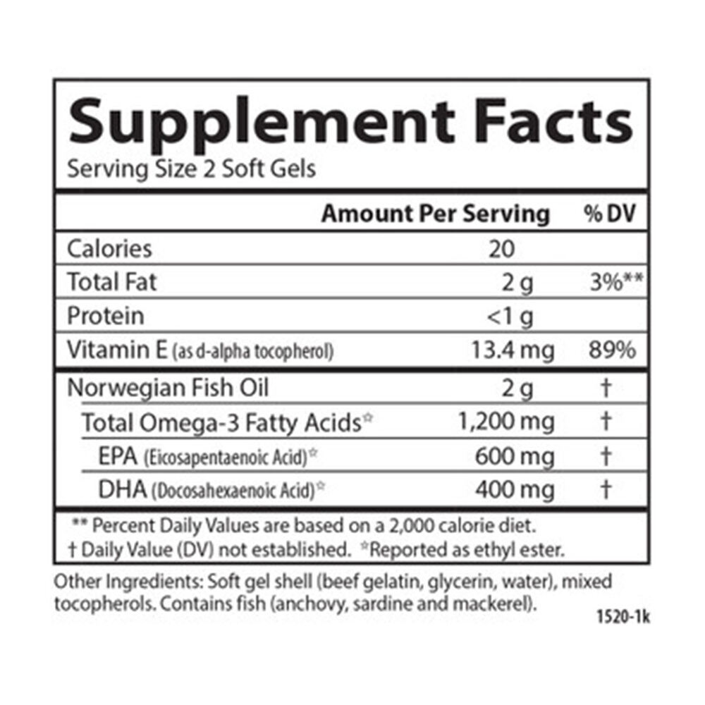 Villiyrteistä pyydystetyt Super Omega-3 -helmet, 1200mg - 100 + 30 kapselia - Image 3