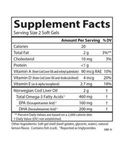 Villi Norjalainen Turskanmaksaöljyhelmiä, 460mg - 150 + 30 kapselia - Image 3