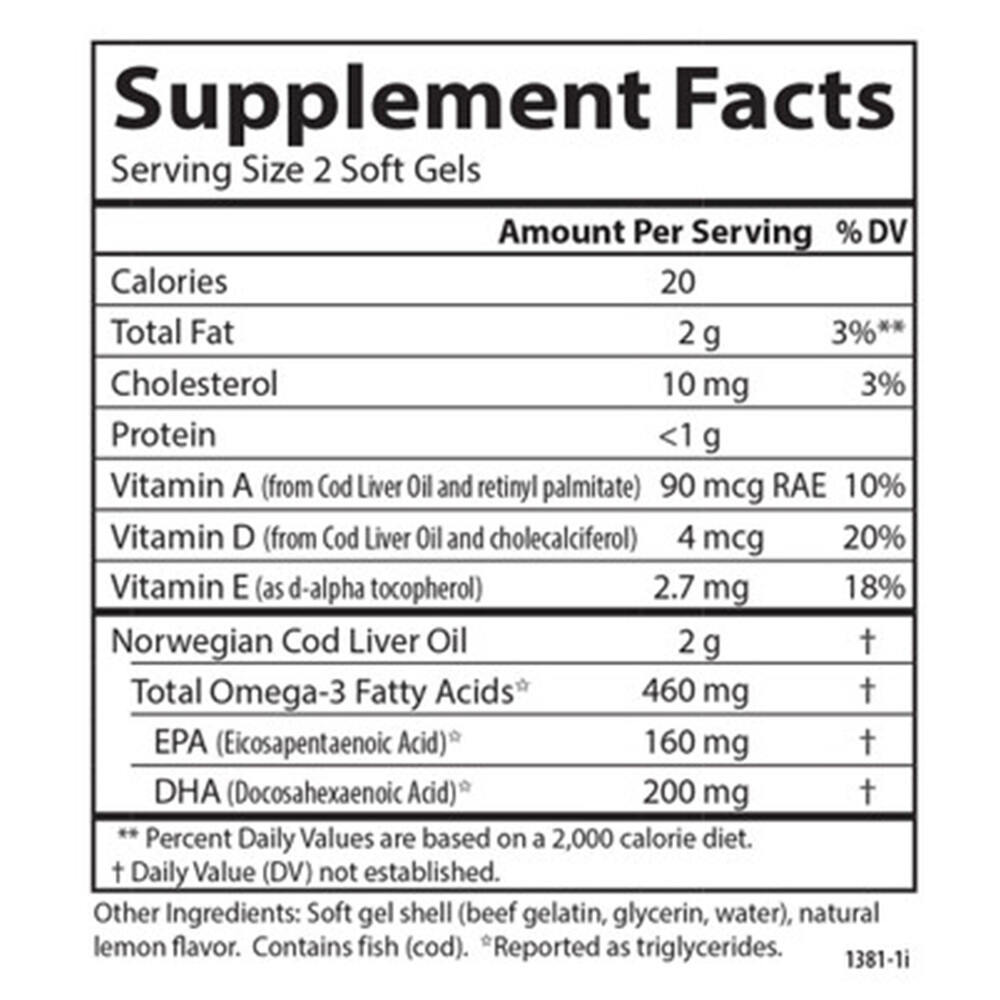 Villi Norjalainen Turskanmaksaöljyhelmiä, 460mg - 150 + 30 kapselia - Image 3