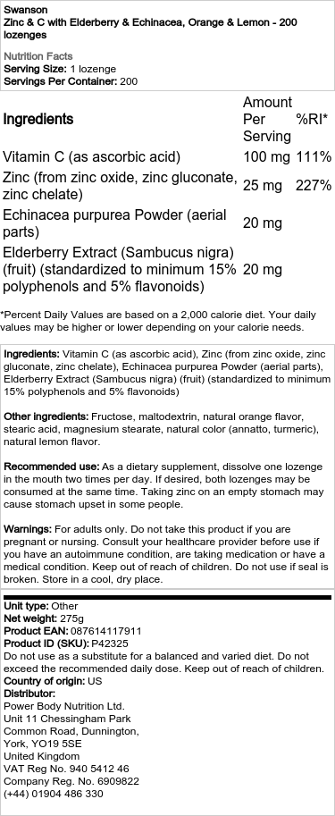 appelsin og citron - 200 pastiller