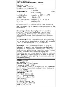Ultra Maximum Acidophilus - 60 kapselia - Image 2
