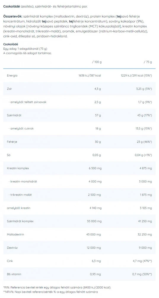 Nutriversum - Nutriversum Gainer Pro (5 kg, suklaa)