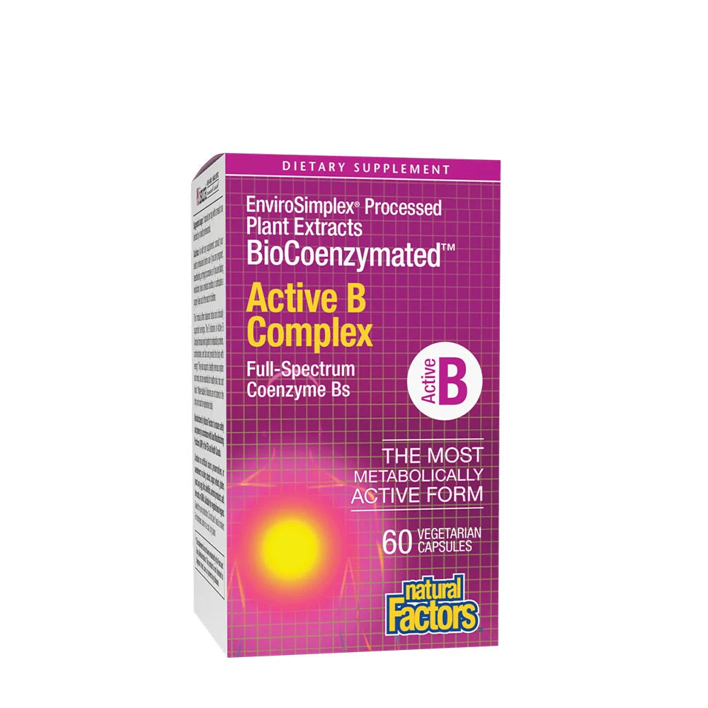 Natural Factors - Biokoentsyymitetty aktiivinen B-kompleksi (60 kapselia)