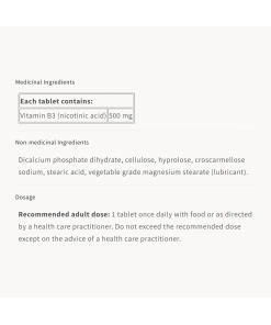 Natural Factors - Niasiini 500 mg (90 tablettia) - Image 2