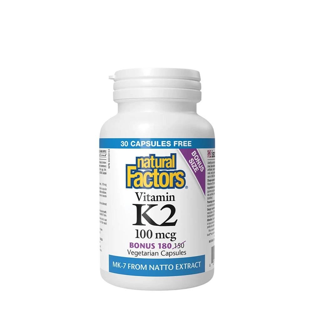 Natural Factors - Natural Factors K2-vitamiini 100 mcg (60 kapselia)