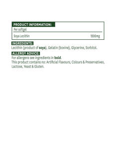 Natures Aid - Soijalesitiini 1200 mg (90 pehmeää kapselia) - Image 2