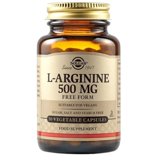 Solgar - L-arginiini 500 mg, 50 kapselia