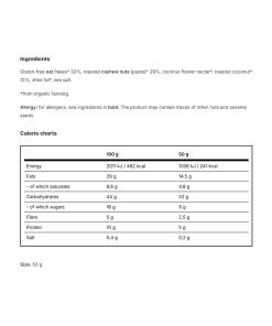 Vilgain Bio Kaurapatukka Kookos-Cashew (50 g) - Image 2