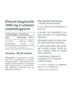 Vitaking - Vitaking C-1000 mg ruusunmarjalla 25 mg (100 tablettia) - Image 2
