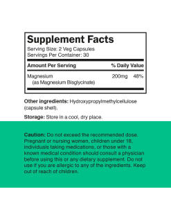 Vitamin360 - Magnesiumbisglysinaatti 200 mg (60 kasviskapselia) - Image 2